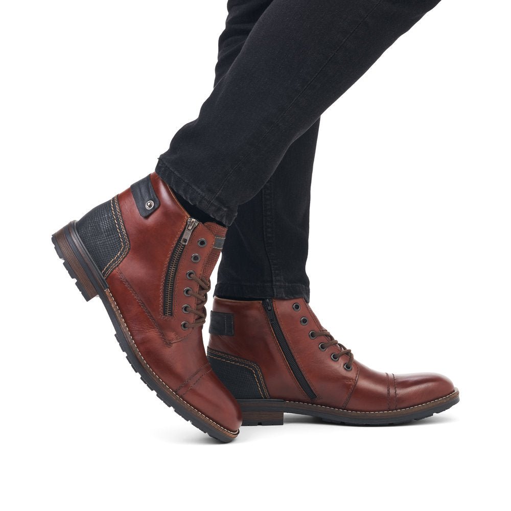 Ghete Barbati Piele Naturala Rieker RIEK F1340 - Rieker - pantofia.ro