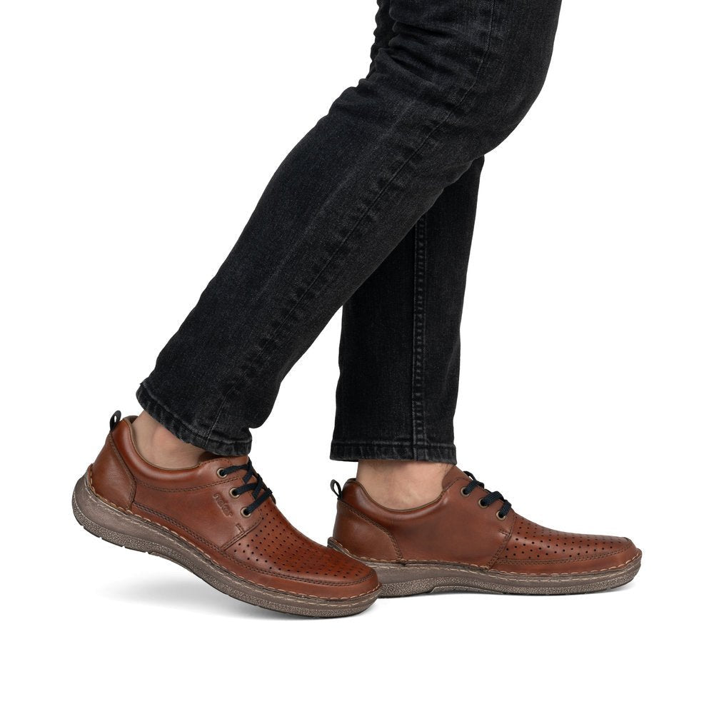Pantofi Barbati Piele Naturala Rieker RIEK 03007 - Rieker - amely.ro