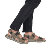 Sandale Barbati Piele Naturala Rieker RIEK 26450 - Rieker - pantofia.ro