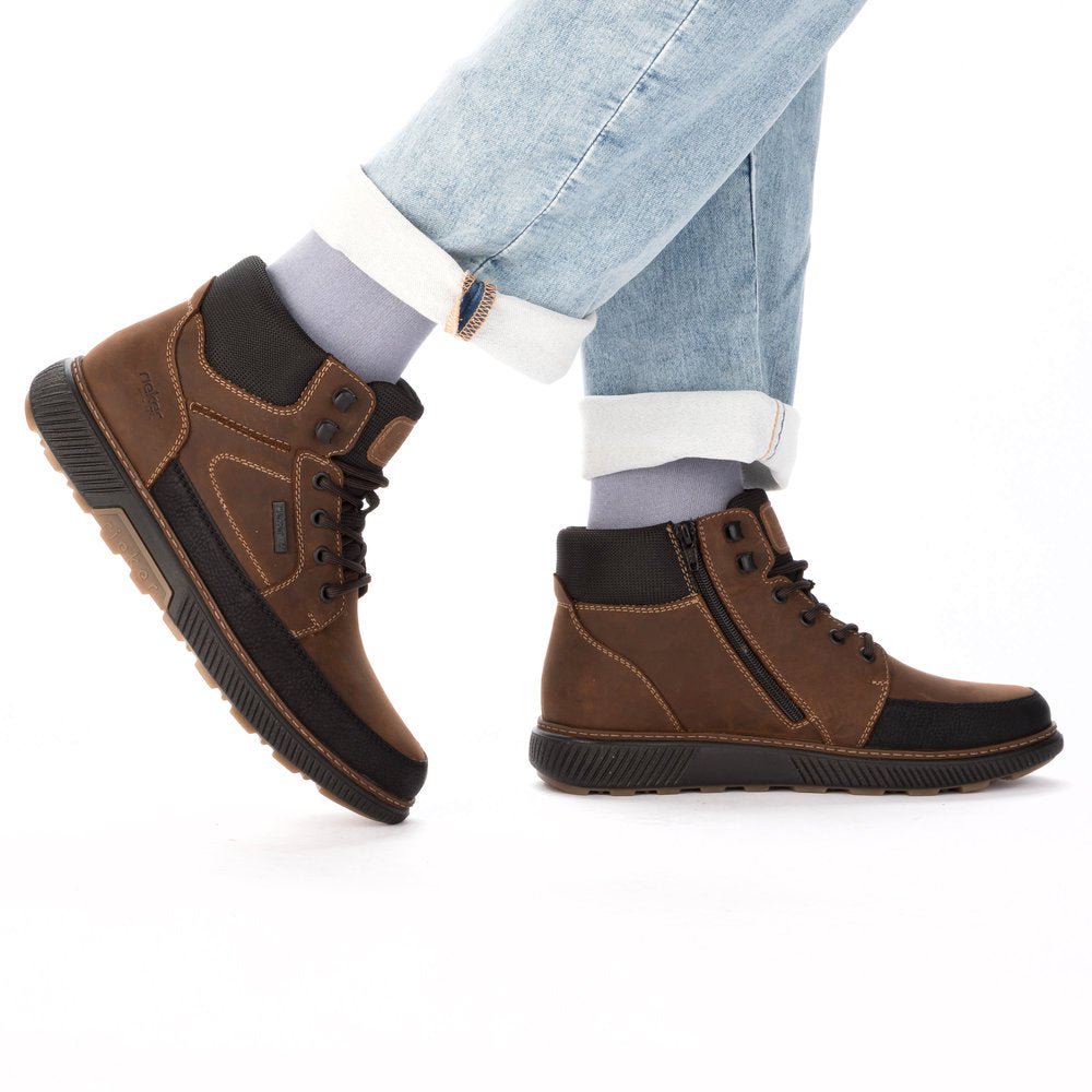 Ghete Barbati Piele Naturala Rieker RIEK B3331 - Rieker - pantofia.ro