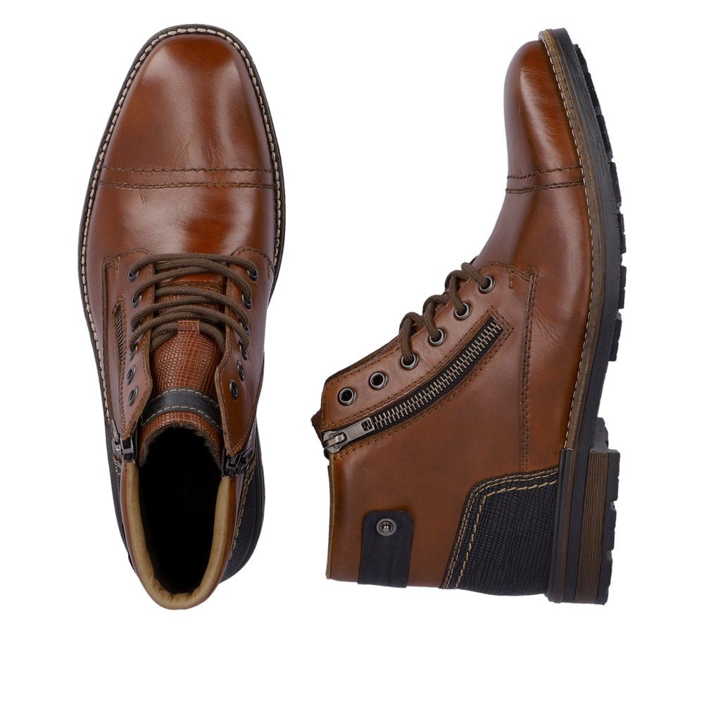 Ghete Barbati Piele Naturala Rieker RIEK F1340 - Rieker - pantofia.ro