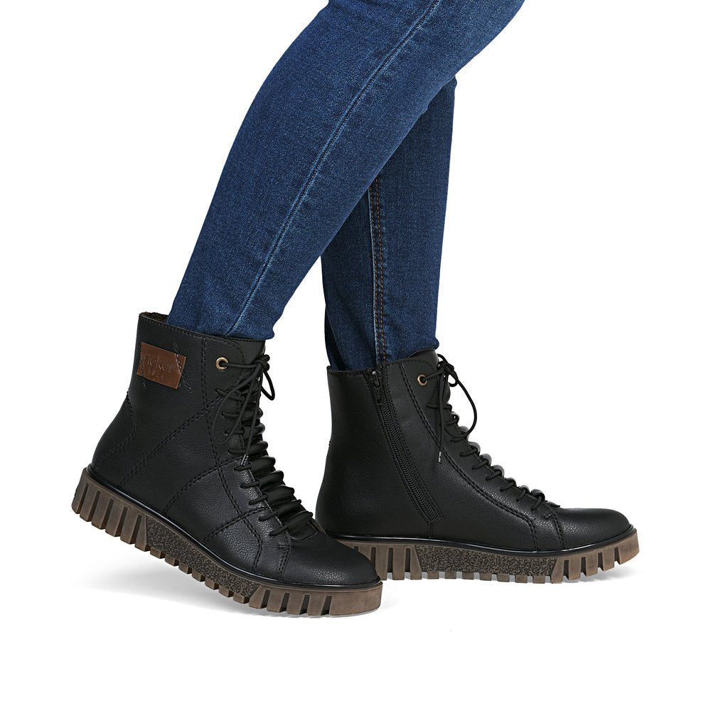 Ghete Dama Piele Naturala Rieker RIEK Y3421 - Rieker - pantofia.ro