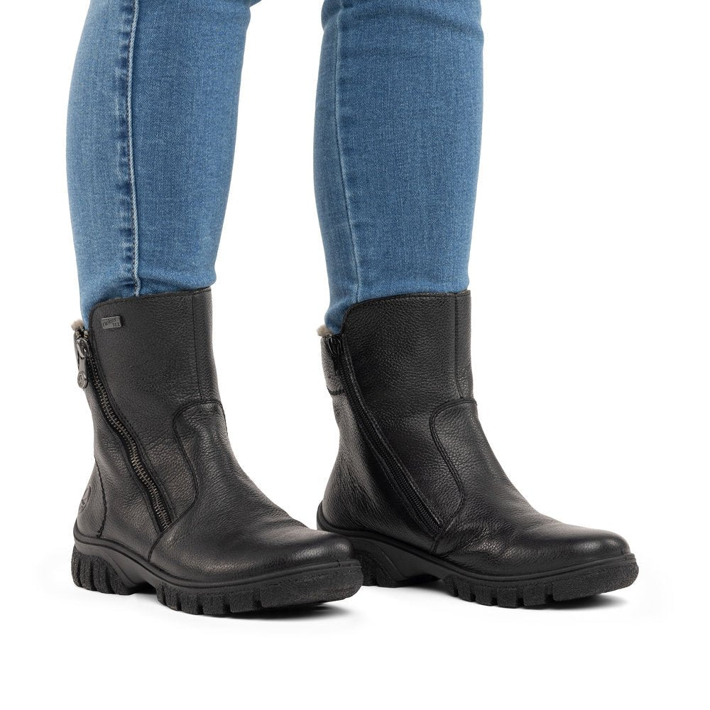 Ghete Dama Piele Naturala Rieker RIEK Z7263 - Rieker - pantofia.ro