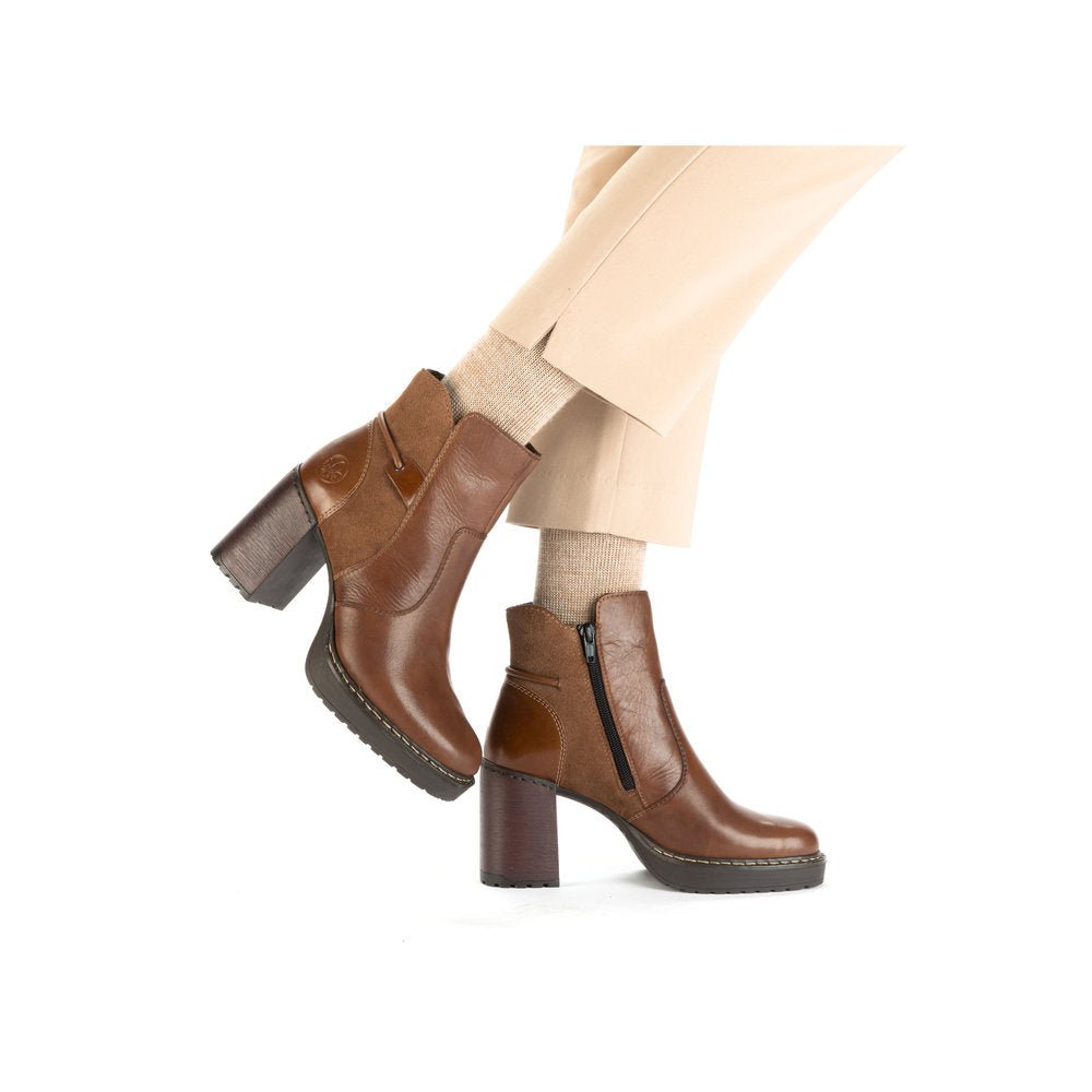 Ghete Dama Rieker Piele Naturala Riek Y4157 - Rieker - amely.ro