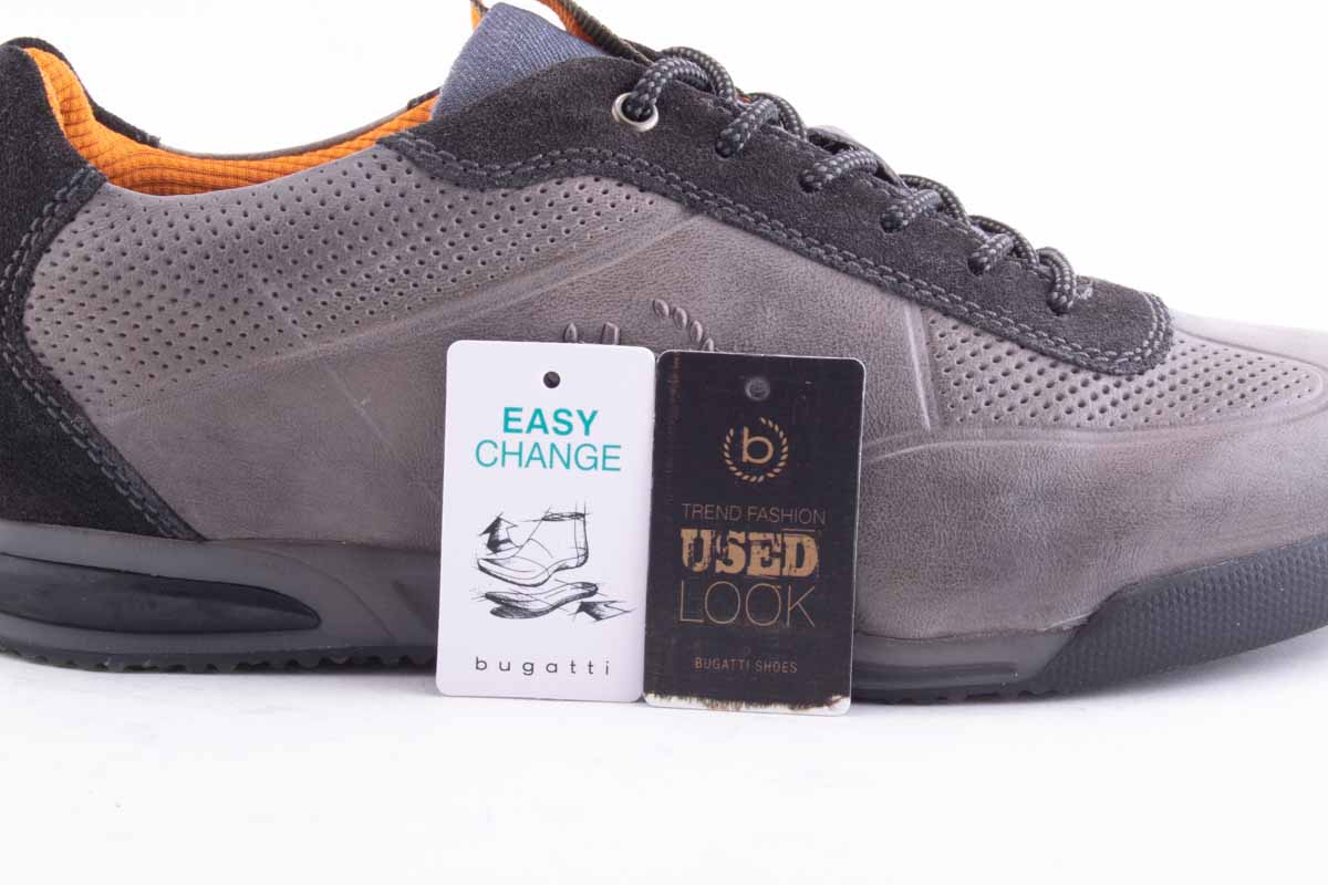 Pantofi Barbati Bugatti Piele Naturala Asto A3806 /Gri - Bugatti - amely.ro