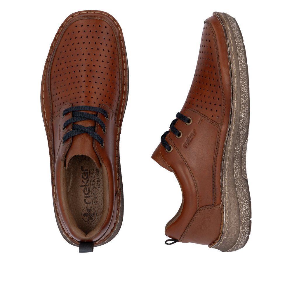 Pantofi Barbati Piele Naturala Rieker RIEK 03007 - Rieker - amely.ro