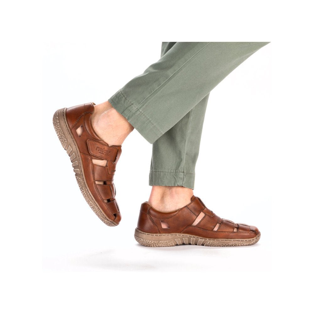 Pantofi Barbati Piele Naturala Rieker RIEK 03578 - Rieker - amely.ro