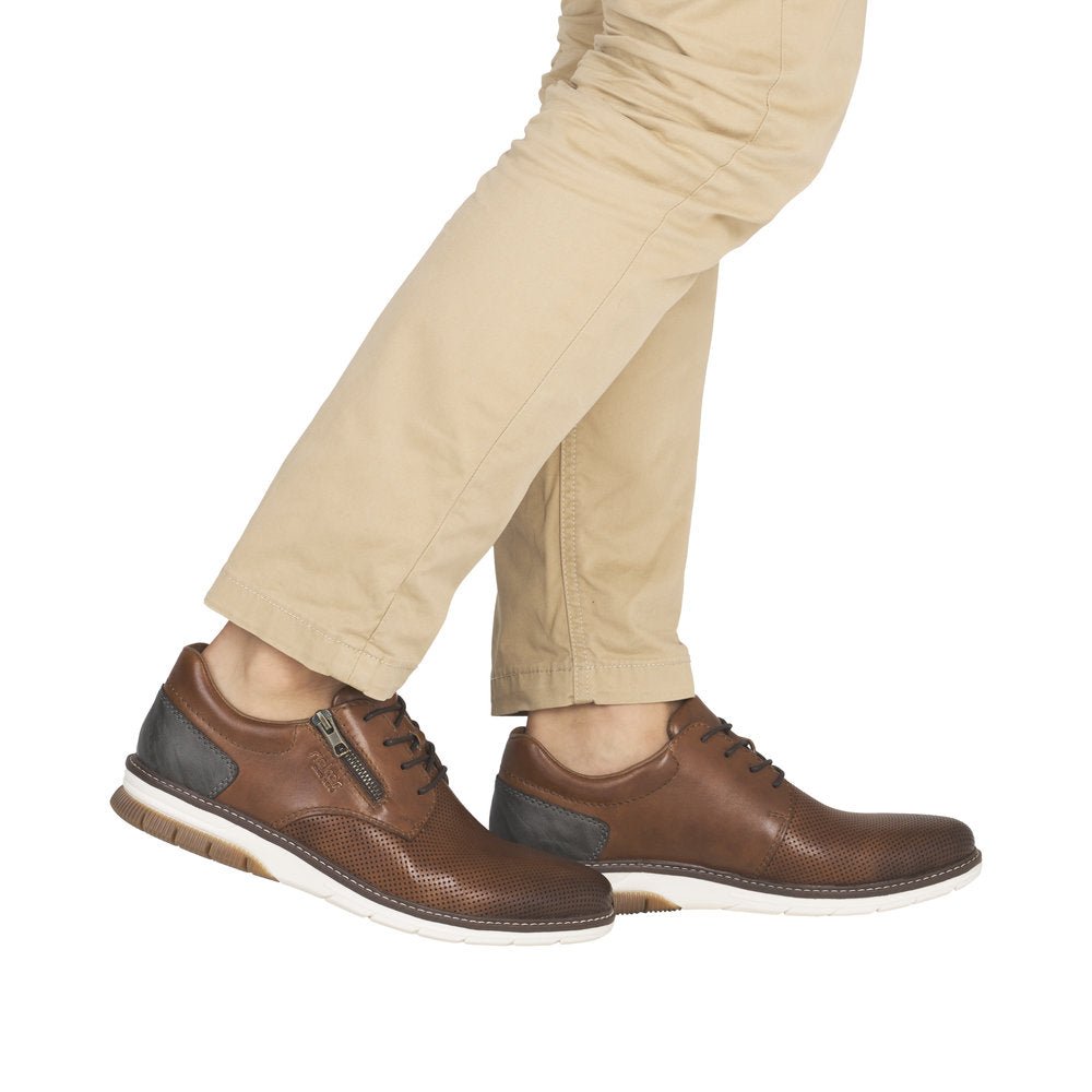 Pantofi Barbati Piele Naturala Rieker RIEK 14412 - Rieker - amely.ro