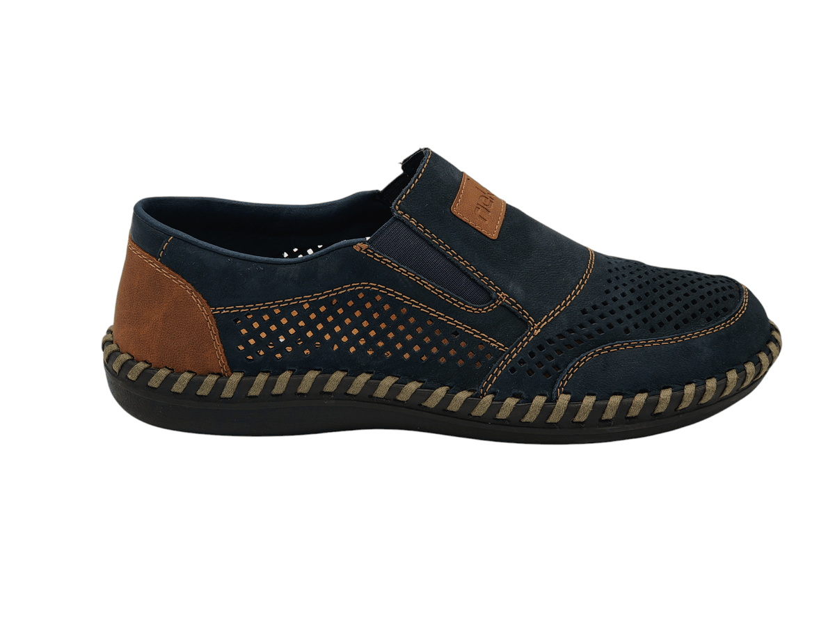 Pantofi Barbati Piele Naturala Rieker RIEK B2466 - Rieker - amely.ro