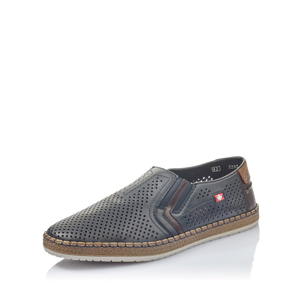 Pantofi Barbati Piele Naturala Rieker RIEK B5297 - Rieker - amely.ro