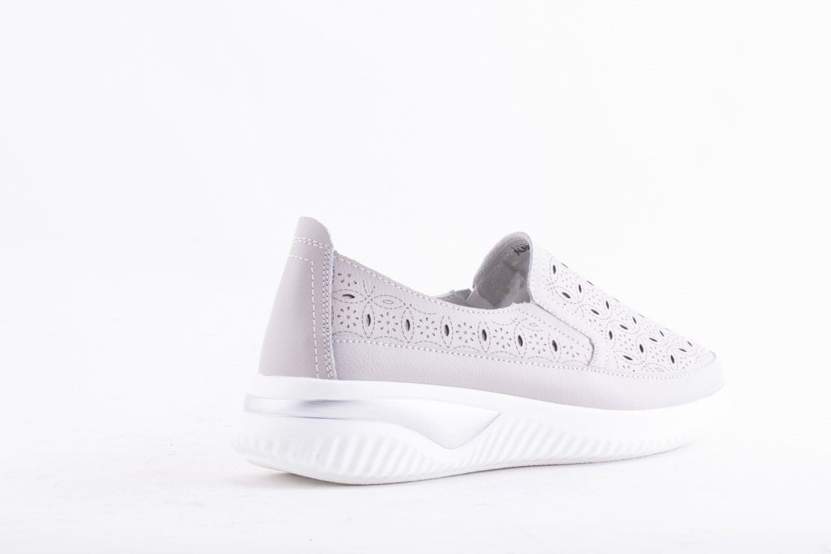 Pantofi Dama Etore Piele Naturala Bell A098 /Gri - amely.ro - amely.ro