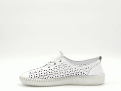 Pantofi Dama Piele Naturala De Vitel Claudio Casini Cart 771 /Alb - Claudio Casini - amely.ro