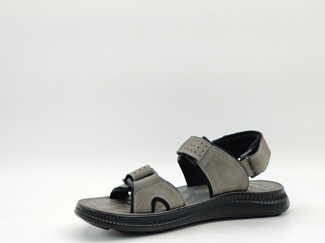 Sandale Barbati Piele Naturala Franky Feni 1S13/ Gri - amely.ro - amely.ro