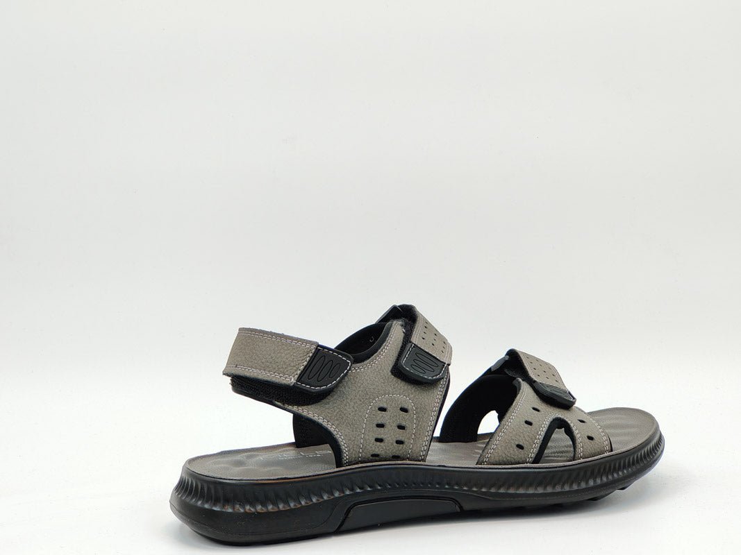 Sandale Barbati Piele Naturala Franky Feni 1S13/ Gri - amely.ro - amely.ro