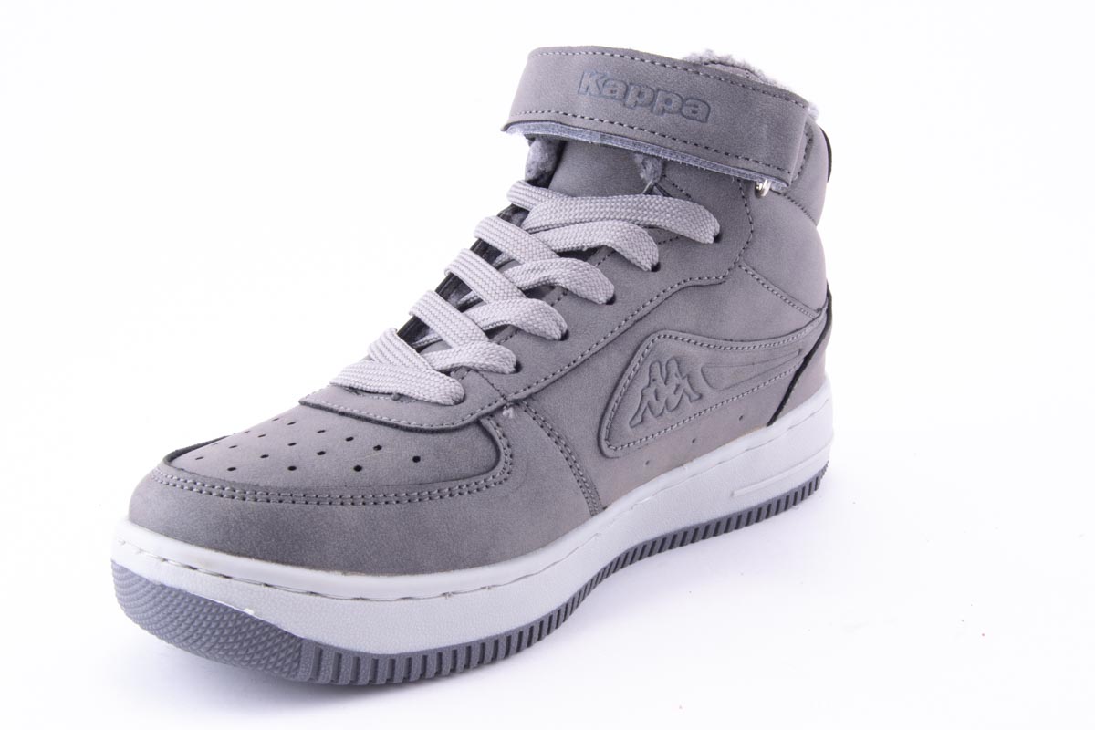 '-amely.ro-amely.ro-Ghete Unisex Kappa Piele Naturala Intoarsa Kond 242799 /Gri