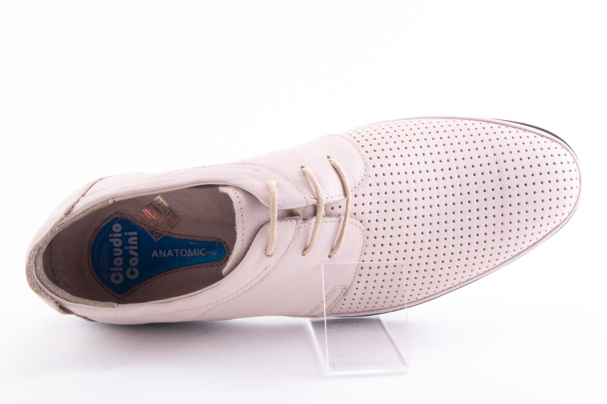 '-amely.ro-Claudio Casini-Pantofi Barbati Piele Naturala De Vitel Claudio Casini Cart 1101 /Crem