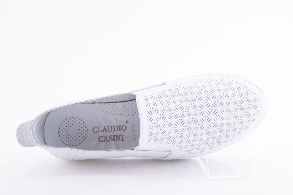 '-amely.ro-Claudio Casini-Pantofi Dama Piele Naturala De Vitel Claudio Casini Cart 109 /Alb