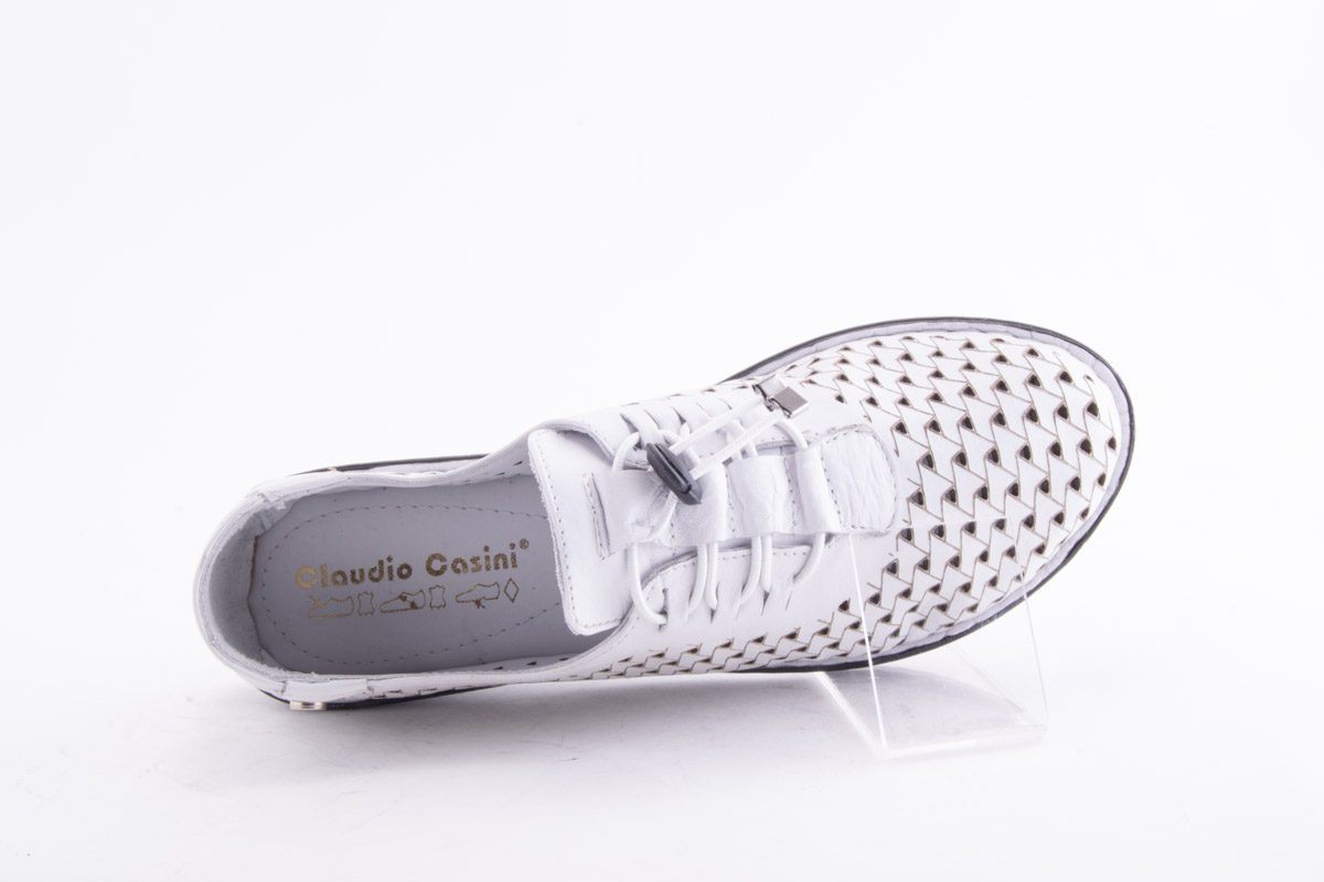 '-amely.ro-Claudio Casini-Pantofi Dama Piele Naturala De Vitel Claudio Casini Cart 2018-L /Alb