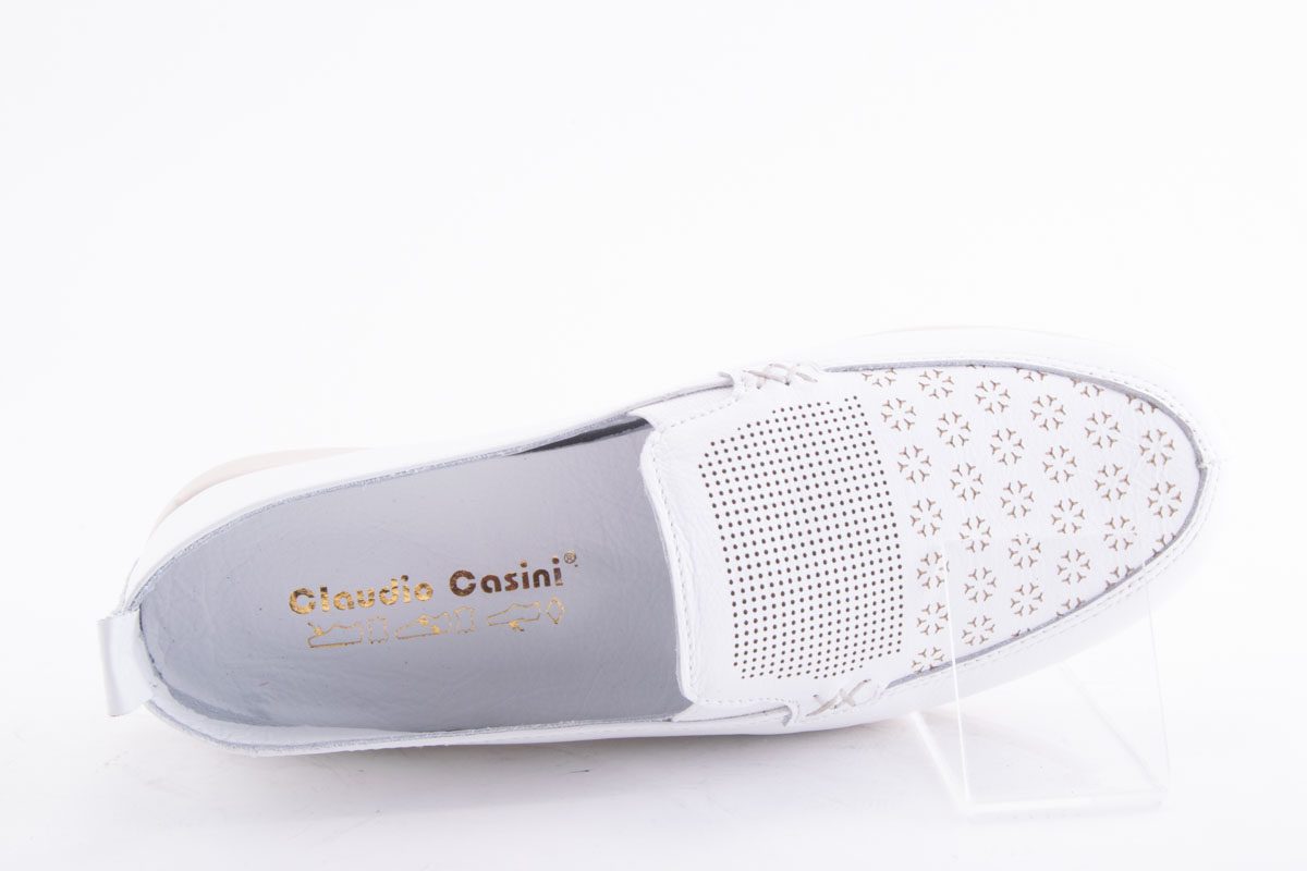 '-amely.ro-Claudio Casini-Pantofi Dama Piele Naturala De Vitel Claudio Casini Cart 2116 /Alb