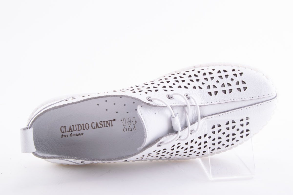 '-amely.ro-Claudio Casini-Pantofi Dama Piele Naturala De Vitel Claudio Casini Cart Hy77 /Alb