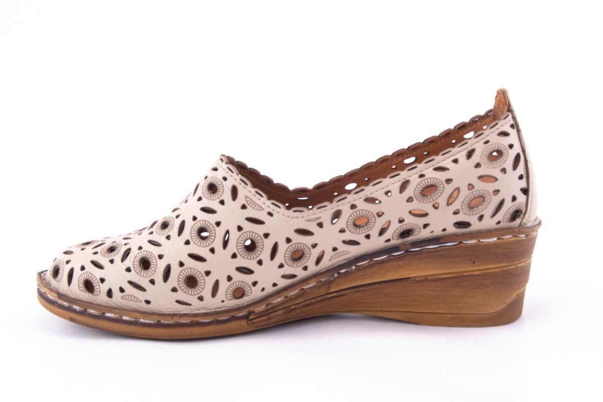 '-amely.ro-Claudio Casini-Pantofi Dama Piele Naturala De Vitel Claudio Casini Cart 1010 /Bej