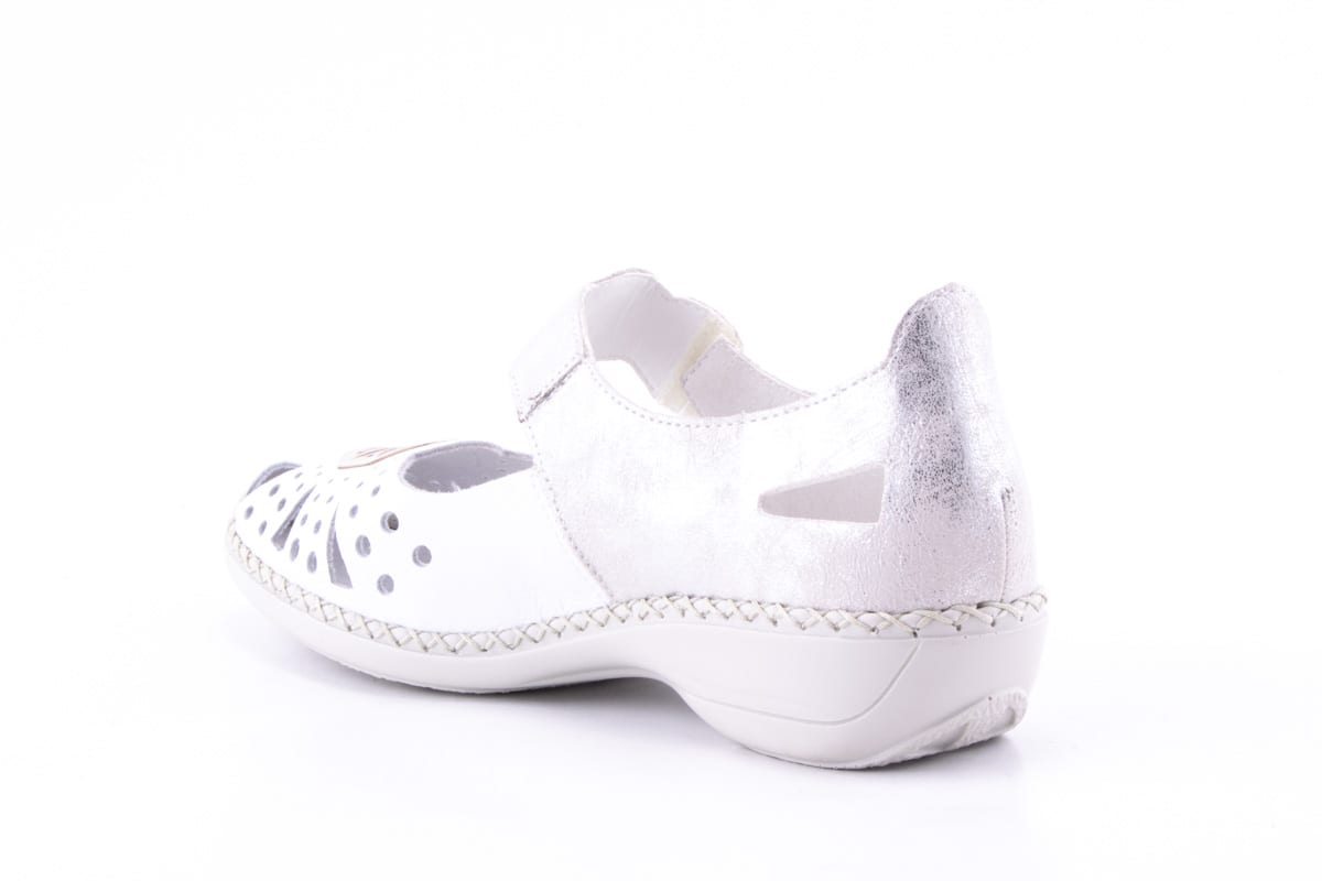 '-amely.ro-Rieker-Pantofi Dama Rieker Piele Naturala Riek 41368 /Alb
