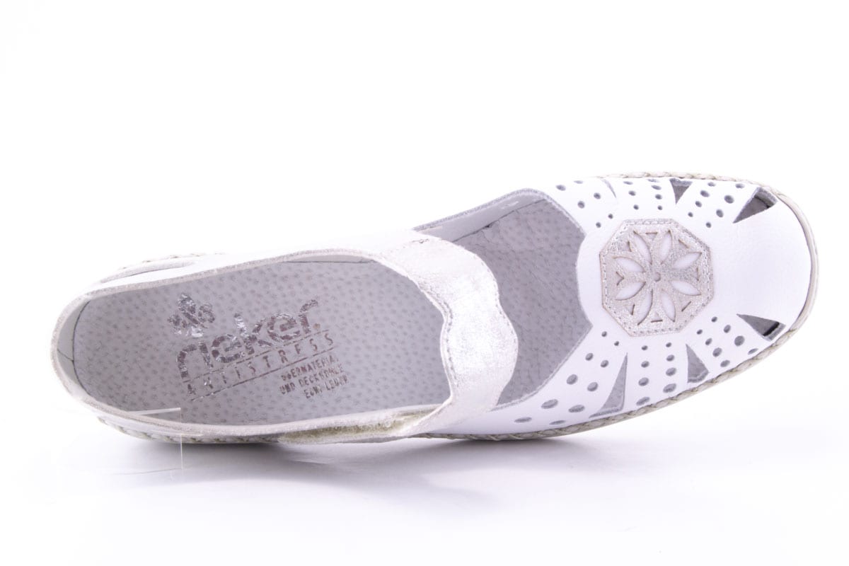 '-amely.ro-Rieker-Pantofi Dama Rieker Piele Naturala Riek 41368 /Alb