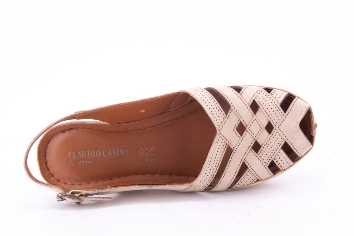 '-amely.ro-Claudio Casini-Sandale Dama Piele Naturala De Vitel Claudio Casini Cart 102 /Bej