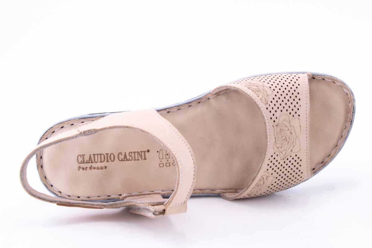 '-amely.ro-Claudio Casini-Sandale Dama Piele Naturala De Vitel Claudio Casini Cart 903 /Bej