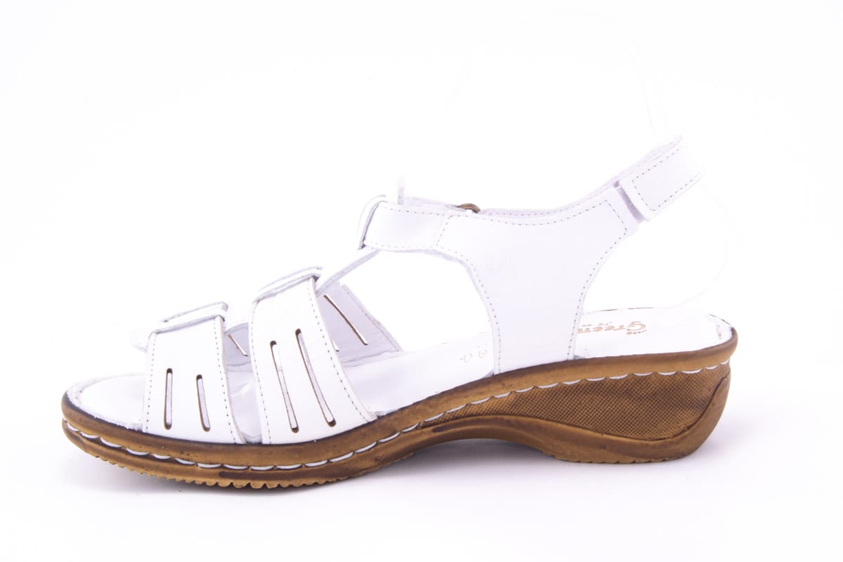 '-amely.ro-amely.ro-Sandale Dama Green Foot Piele Naturala De Vitel Mira 803 /Alb