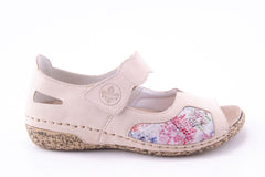 '-amely.ro-Rieker-Sandale Dama Rieker Piele Naturala Nabuk Riek V7299 /Bej