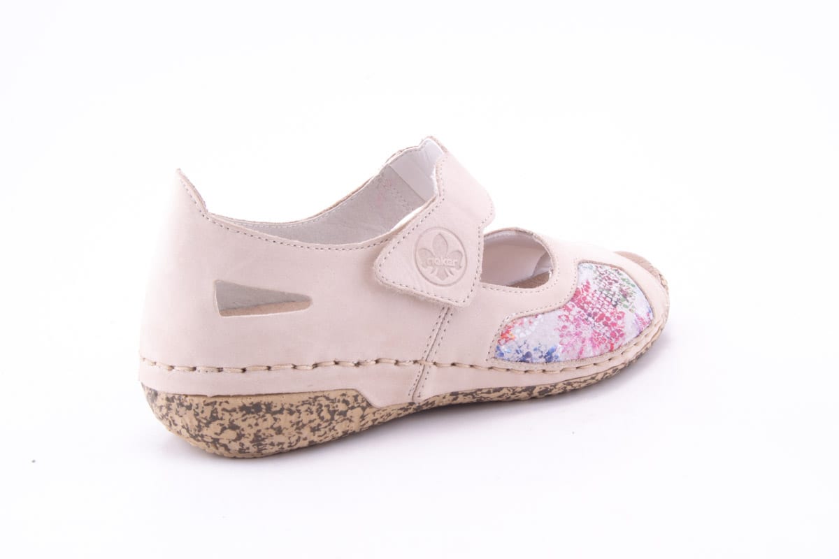 '-amely.ro-Rieker-Sandale Dama Rieker Piele Naturala Nabuk Riek V7299 /Bej