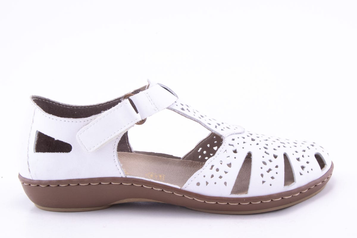 '-amely.ro-Rieker-Pantofi Dama Rieker Piele Naturala Riek 45885 /Alb