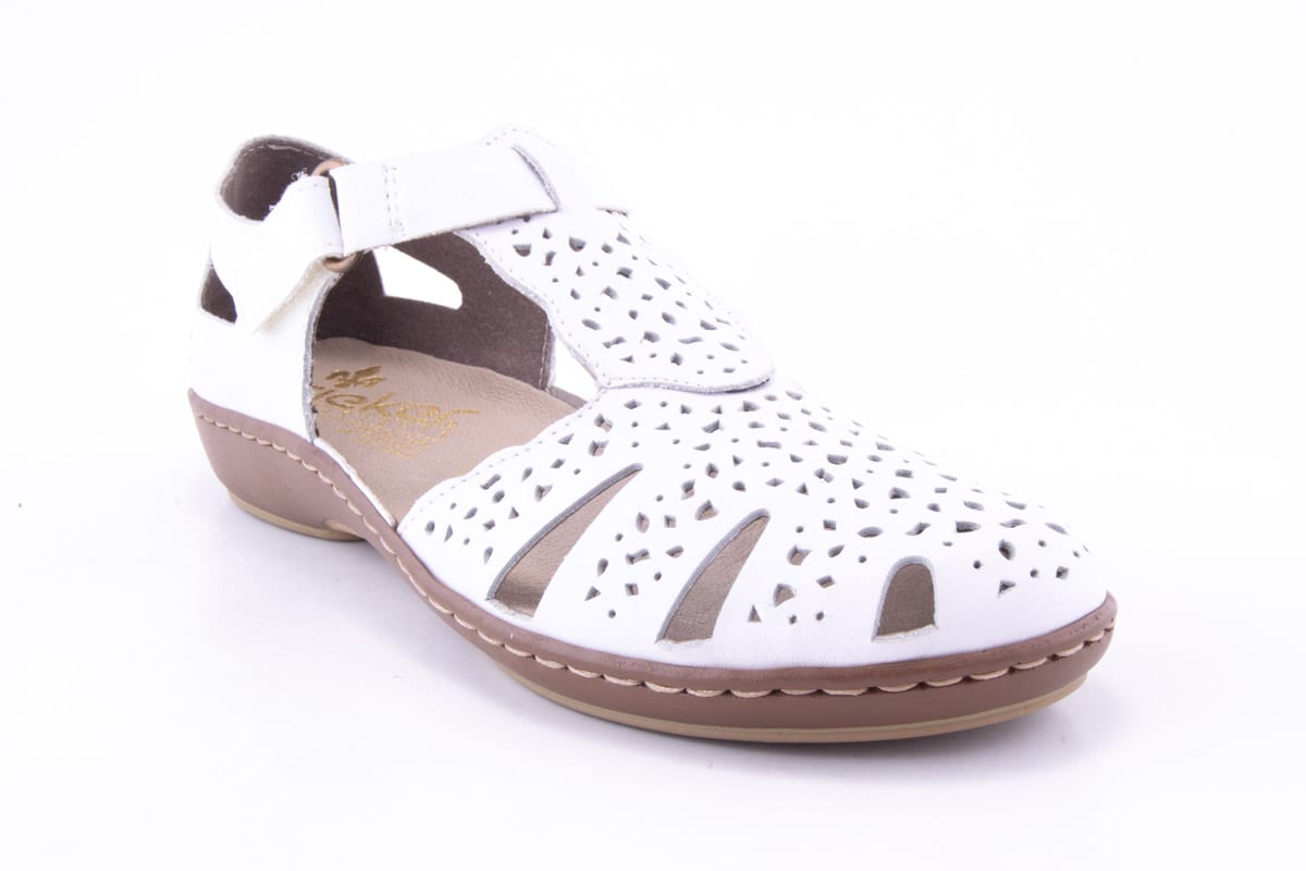 '-amely.ro-Rieker-Pantofi Dama Rieker Piele Naturala Riek 45885 /Alb