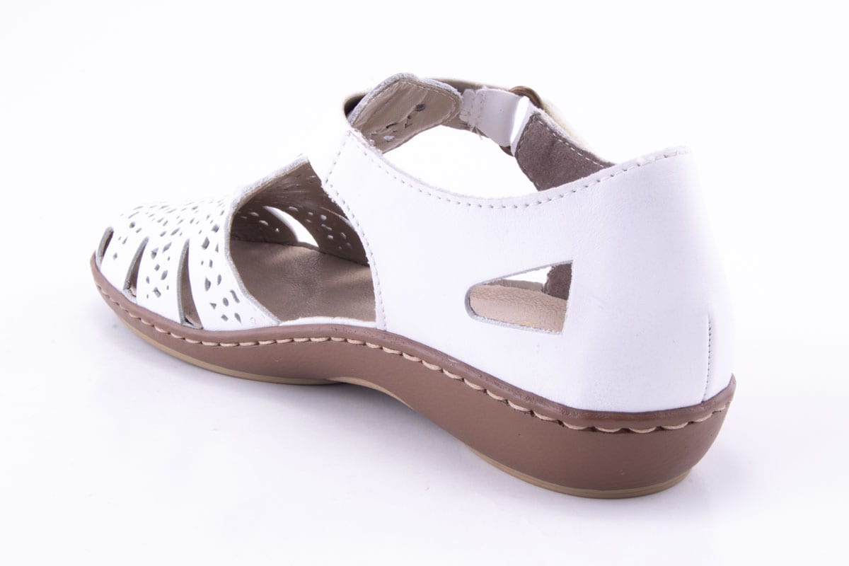 '-amely.ro-Rieker-Pantofi Dama Rieker Piele Naturala Riek 45885 /Alb