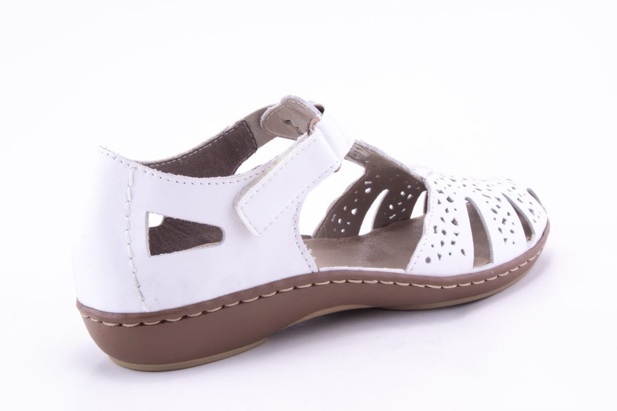 '-amely.ro-Rieker-Pantofi Dama Rieker Piele Naturala Riek 45885 /Alb